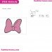 Pink Bow Mickey Mouse Embroidery Design