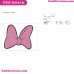 Pink Bow Mickey Mouse Embroidery Design