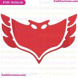 Pj Masks Owlette Red PJ Masks Embroidery Design