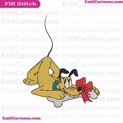 Pluto Mickey Mouse Christmas Embroidery Design