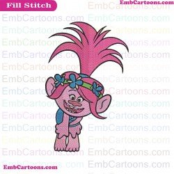Poppy Bent Trolls Embroidery Design