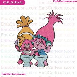 Poppy DJ Suki Trolls Embroidery Design