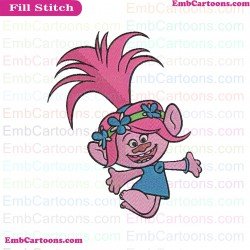 Poppy Jump Trolls Embroidery Design