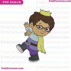 Prince Wednesday Daniel Tigers Neighborhood Embroidery Design