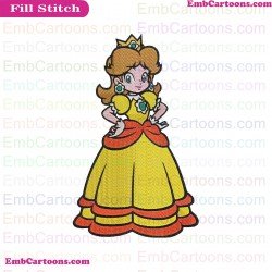 Princess Daisy Super Mario Land Embroidery Design