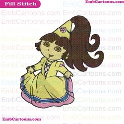 Princess Dora Embroidery Design