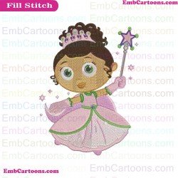 Princess Pea Super Why Embroidery Design