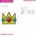 Princess Peach Crown Embroidery Design