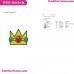 Princess Peach Crown Embroidery Design