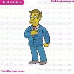 Principal Skinner The Simpsons Embroidery Design