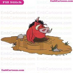 Pumbaa Timon And Pumbaa Embroidery Design 12