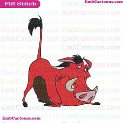 Pumbaa Timon And Pumbaa Embroidery Design 19