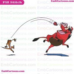 Pumbaa Timon And Pumbaa Embroidery Design 23
