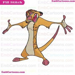 Pumbaa Timon And Pumbaa Embroidery Design 29