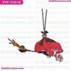 Pumbaa Timon And Pumbaa Embroidery Design 4