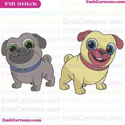 Puppy Dog Pals Rolly And Bingo Svg Embroidery Design