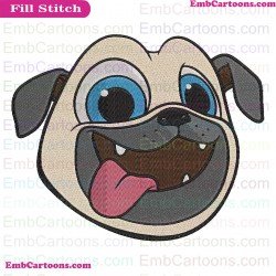 Puppy Dog Pals Rolly Face Embroidery Design