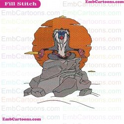 Rafiki The Lion King Embroidery Design 1