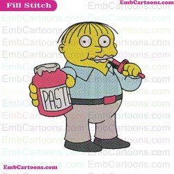 Ralph Wiggum The Simpsons Embroidery Design