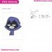 Raven Glance Eye Teen Titans Go Embroidery Design