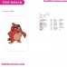 Red The Angry Birds Embroidery Design