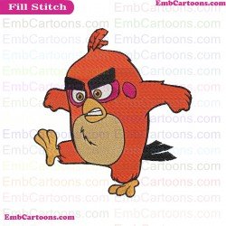 Red The Angry Birds Embroidery Design 2