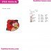 Red The Angry Birds Face Embroidery Design 3