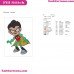 Robin 2 Teen Titans Go Embroidery Design