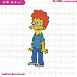 Rod Flanders The Simpsons Embroidery Design
