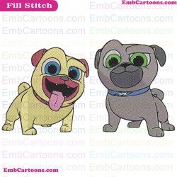 Rolly And Bingo Puppy Dog Pals Embroidery Design
