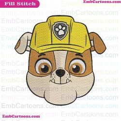 Rubble Face Paw Patrol Embroidery Design