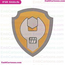 Rubble Logo Paw Patrol Embroidery Design