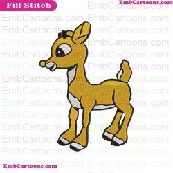 Rudolph The Red Nosed Reindeer Gazelle Embroidery Design