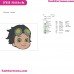 Rusty Rivets Face Embroidery Design