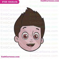 Ryder Face Paw Patrol Embroidery Design
