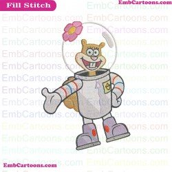 Sandy Cheeks Spongebob Squarepants Embroidery Design