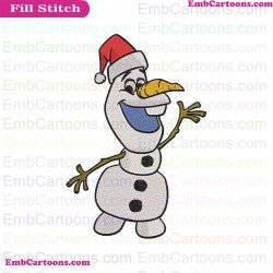 Santa Olaf Frozen Embroidery Design
