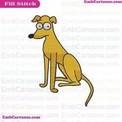 Santas Little Helper The Simpsons Embroidery Design