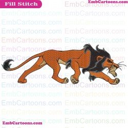 Scar The Lion King Embroidery Design 1