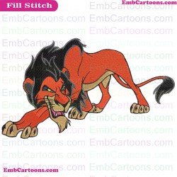 Scar The Lion King Embroidery Design 3
