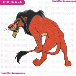 Scar The Lion King Embroidery Design 4