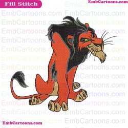 Scar The Lion King Embroidery Design 5