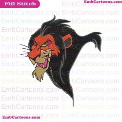 Scar The Lion King Embroidery Design 6
