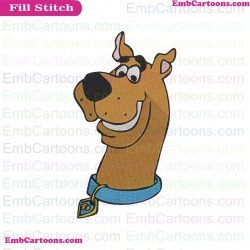 Scooby Doo Face Embroidery Design
