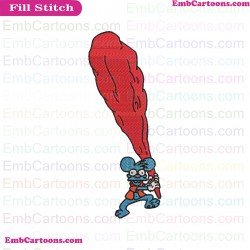 Scratchy The Simpsons Embroidery Design