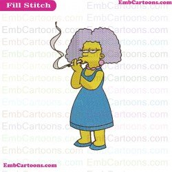 Selma Bouvier The Simpsons Embroidery Design