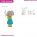 Selma Bouvier The Simpsons Embroidery Design