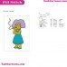 Selma Bouvier The Simpsons Embroidery Design