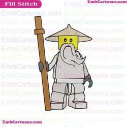 Sensei Wu Lego Ninjago Embroidery Design