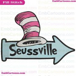 Seussville Dr Seuss The Cat In The Hat Embroidery Design